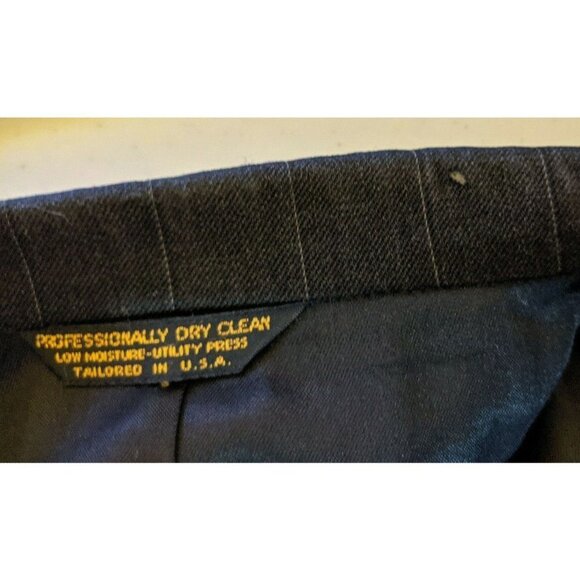 VINTAGE MEN'S GRAY PINSTRIPE BLAZER JACKET SPORT COAT - NINO CERRUTI - SIZE 46L - Picture 6 of 6